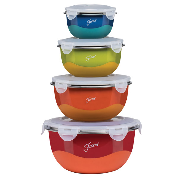 Fiesta Microwave Safe 8 Piece Mixing Bowl Set & Reviews Wayfair